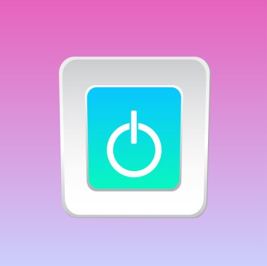 parlak pembe güç düğmesi