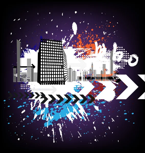 City Grunge Hintergrund — Stockvektor
