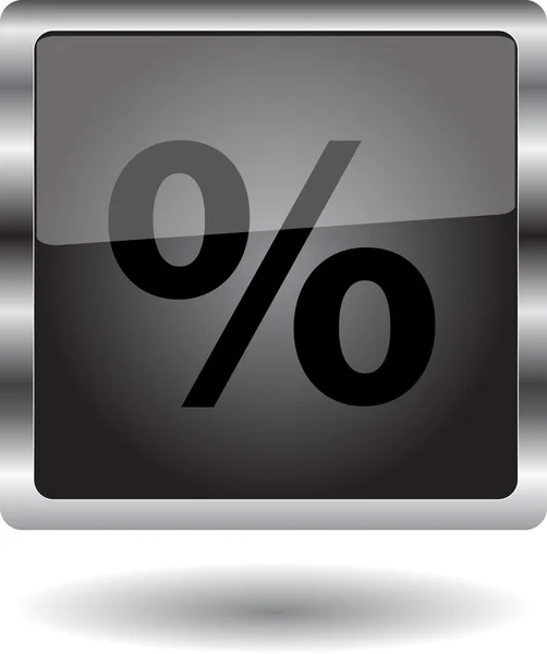 Web button with percent — Stock Vector