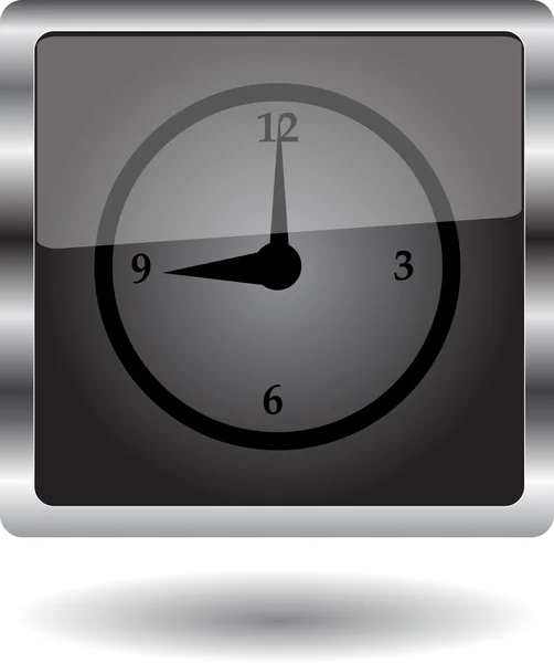 Clock Button — Stock Vector