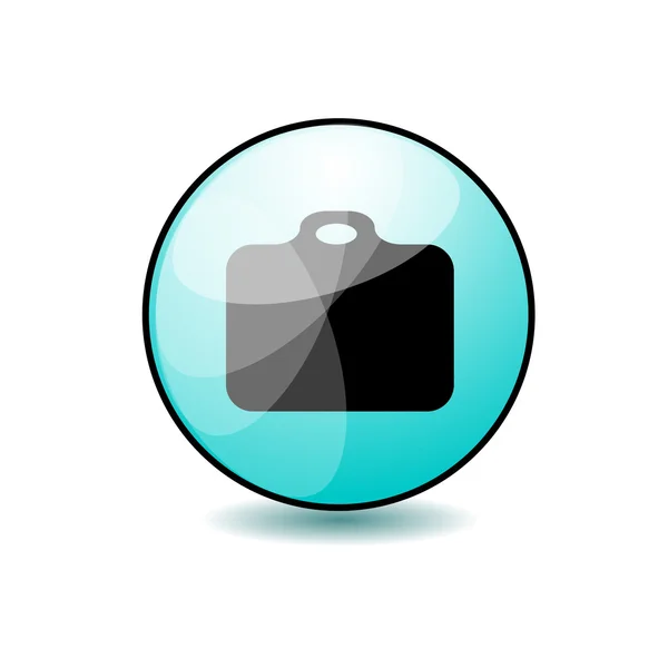 Briefcase internet button — Stock Vector