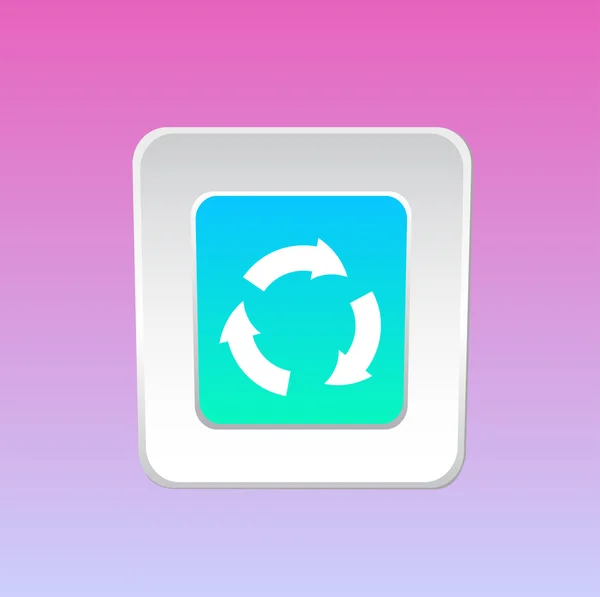 Recycling-Knopf — Stockvektor