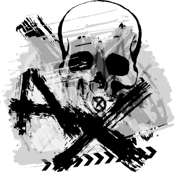 Kafatası grunge arka plan