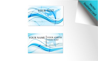 Mavi vektör kartvizit set