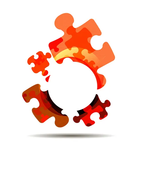 Forme abstraite puzzle design coloré . — Image vectorielle