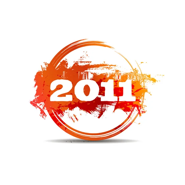 Nieuwe jaar 2011 stempel. — Stockvector