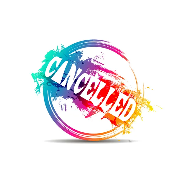 Sello cancelado colorido moderno — Vector de stock