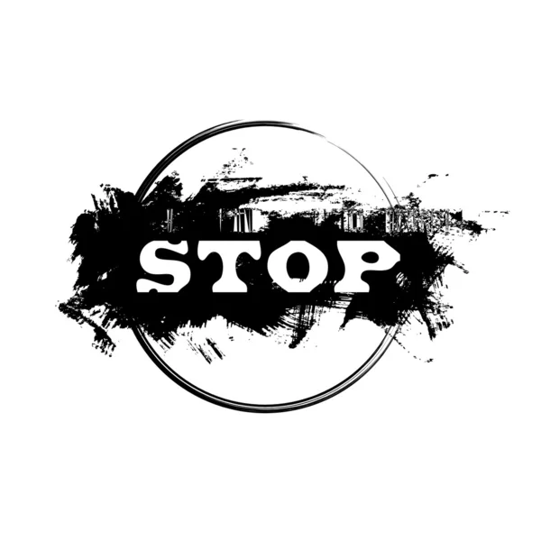 Stoppa stämpelスタンプを停止します。 — ストックベクタ