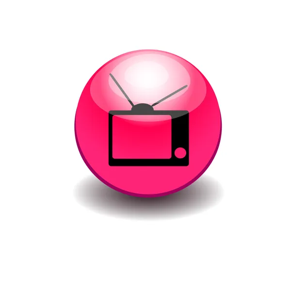 TV web button — Stock Vector
