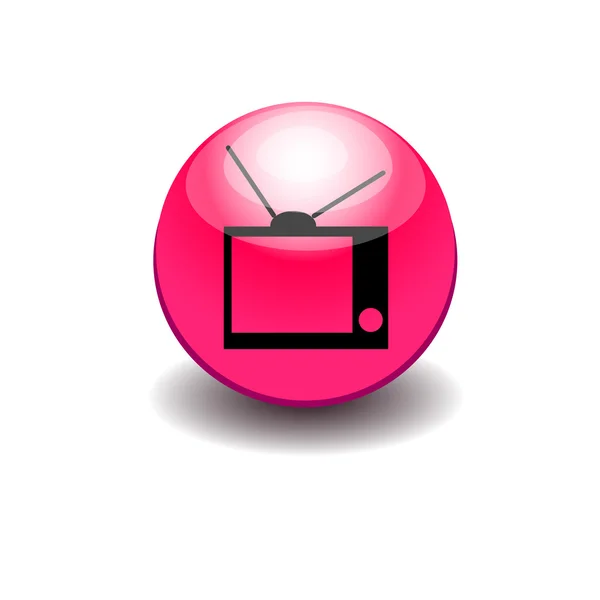 TV web button — Stock Vector