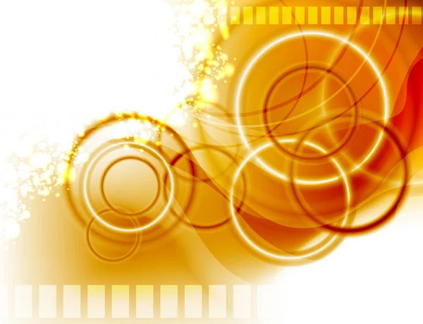 Wazig oranje achtergrond met cirkels — Stockvector