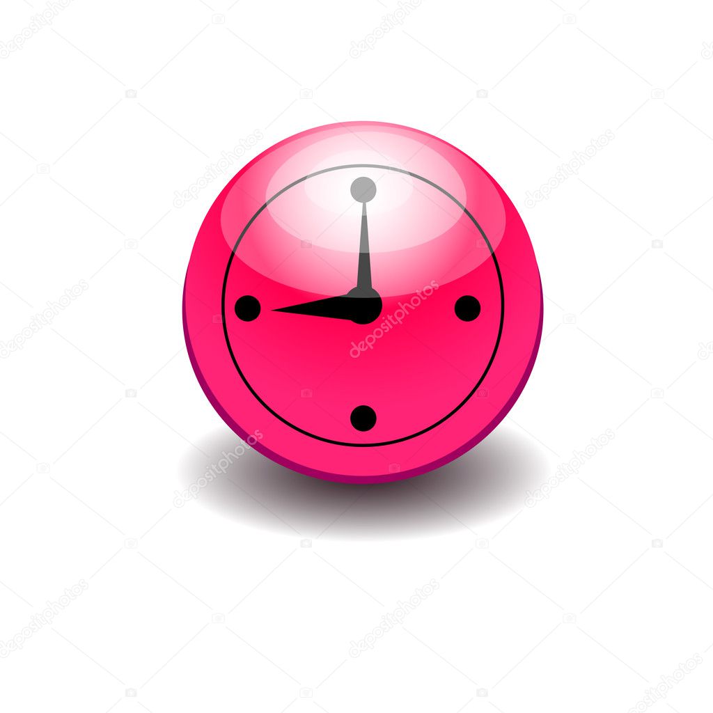 Glossy Clock Button Stock Vector Image by ©file404 33143053