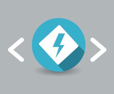 düz tasarım enerji simgesi