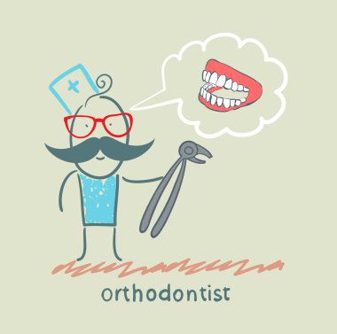ortodontist diş çene çekerek hakkında düşünmek için bir araç ile