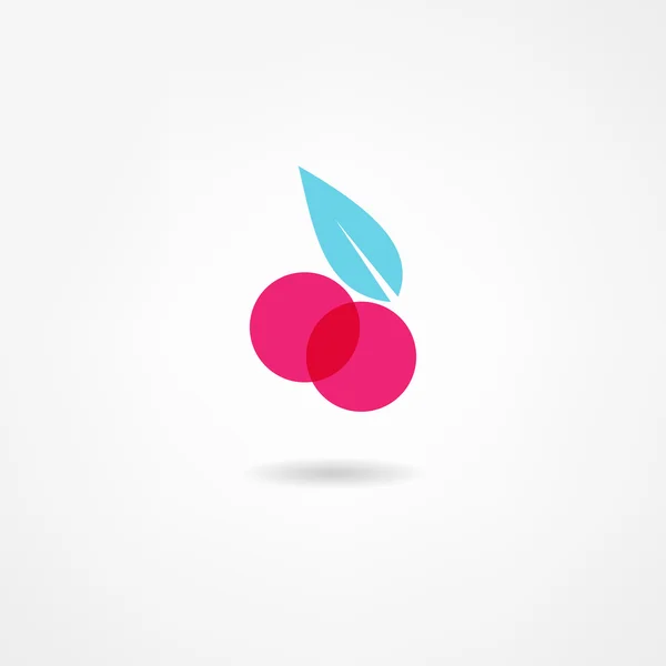 Icono de cereza — Vector de stock