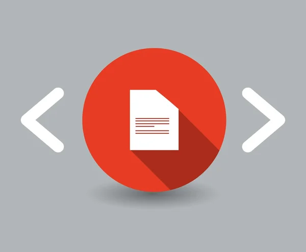 Icône document design plat — Image vectorielle