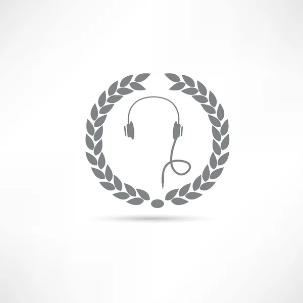 Ακουστικά εικονίδιο — Διανυσματικό Αρχείο