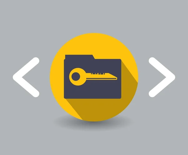 Ploché klíče design ikony — Stockový vektor
