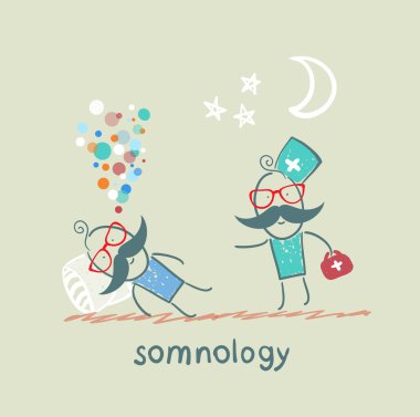 somnology gel bir yastık üzerinde uyuyan hastaya