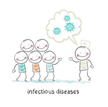 infectious diseases talks about the infection to humans clipart