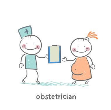 bir hastayla doğum uzmanı