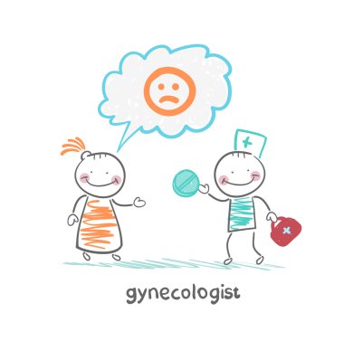 jinekolog hasta bir hap verir.