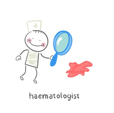 Büyüteç kan üzerinden seyir haematologist