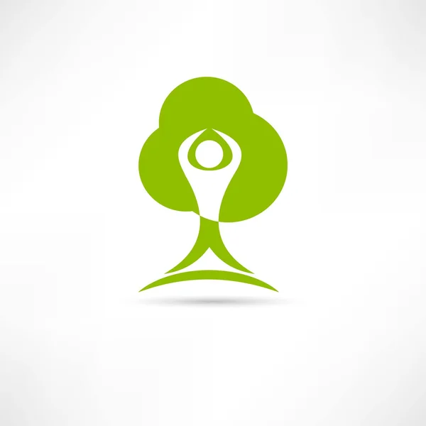 Eco hombre icono — Vector de stock