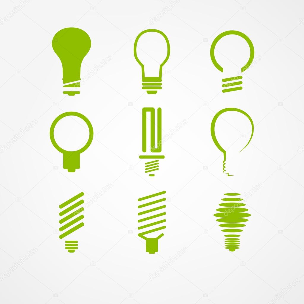 Lightbulb icon set