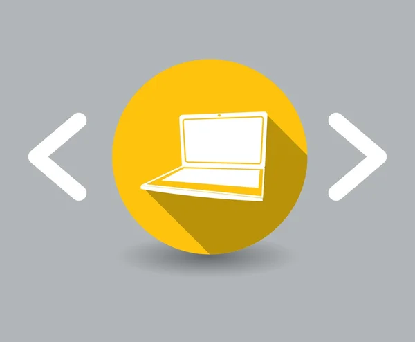 Laptop pictogram — Stockfoto