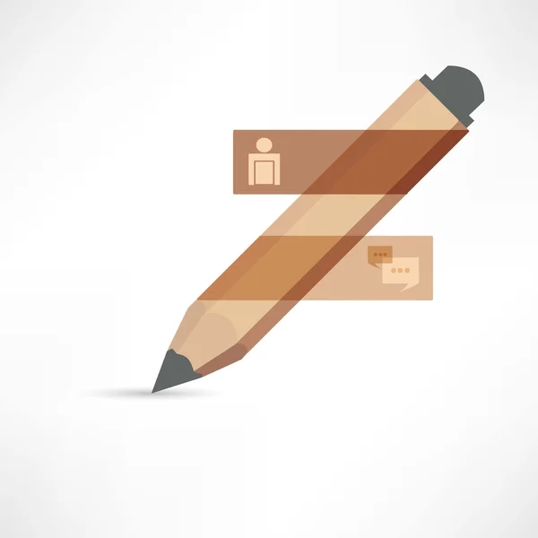 Abstrakcja ikonę ołówka — Wektor stockowy
