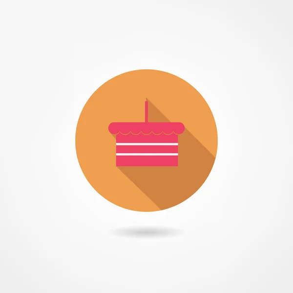 Icono de pastel — Vector de stock