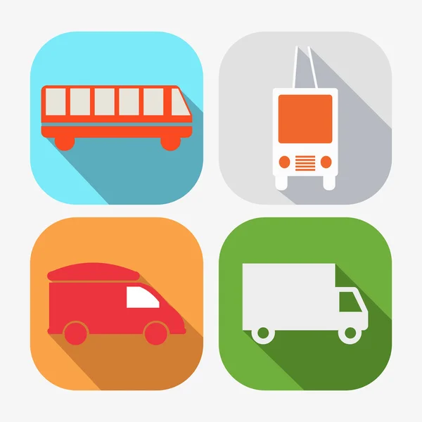 Conjunto de iconos de transporte — Archivo Imágenes Vectoriales