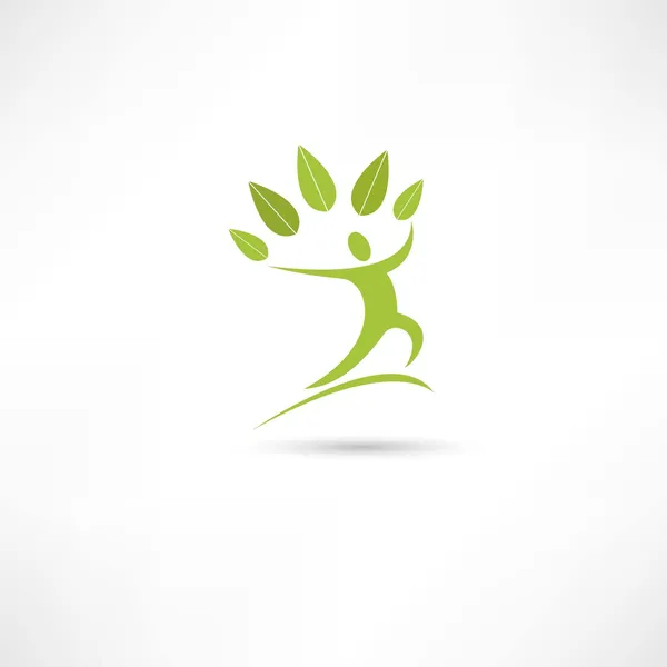 Eco hombres iconos — Vector de stock