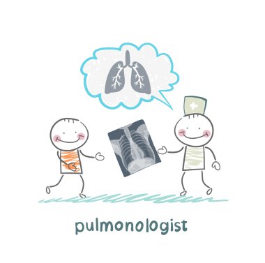 akşam, göğüs röntgeni hasta gösterir.