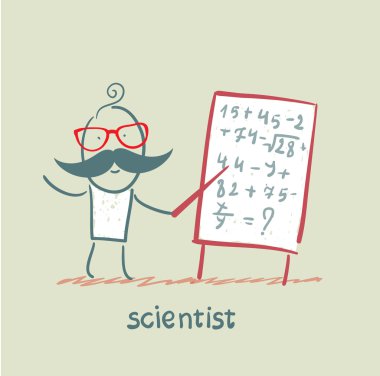 bilim adamı formülleri sunu hakkında diyor