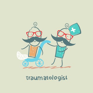 traumatologist şanslı hasta tekerlekli