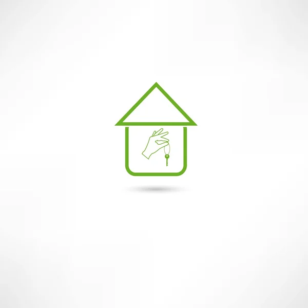 Clé pour les icônes de la maison — Image vectorielle