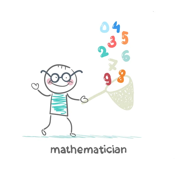 Matematikus fogások egy pillangó nettó számok — Stock Vector