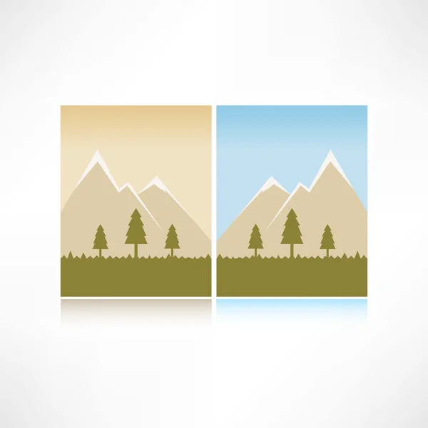 Mountains icon — Stock Vector