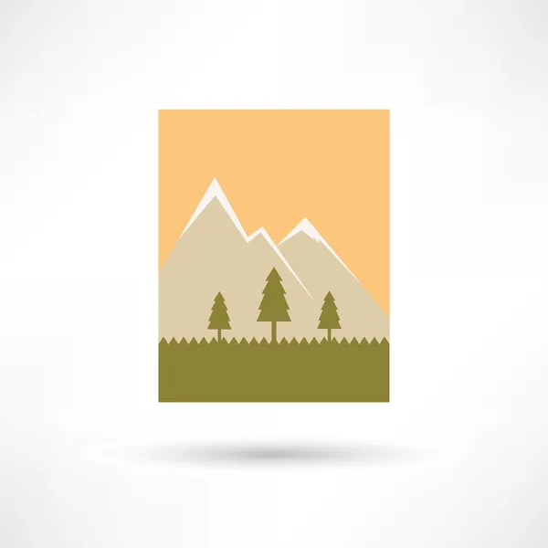 Mountains icon — Stock Vector