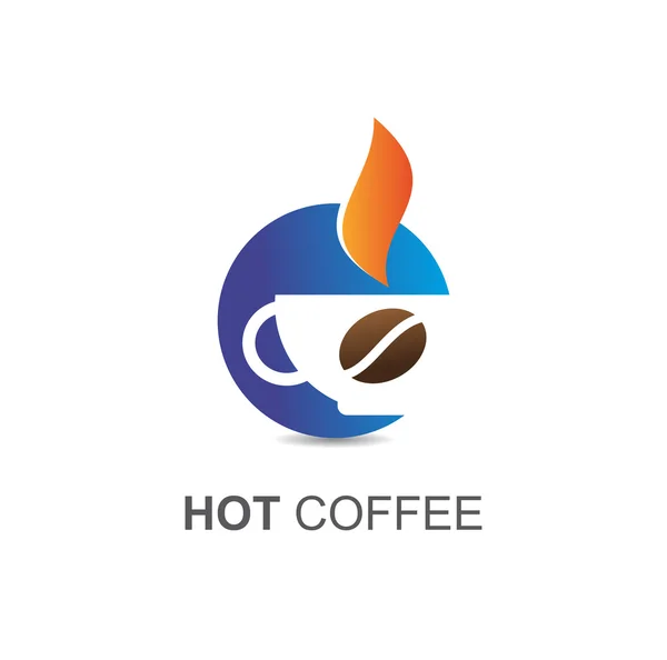 Hot coffee symbol — Stock Vector