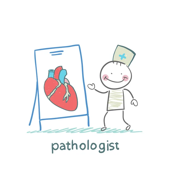 Patholoog-anatoom zegt een verandering van hart — Stockvector