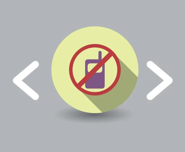 Téléphone est interdit icône — Image vectorielle