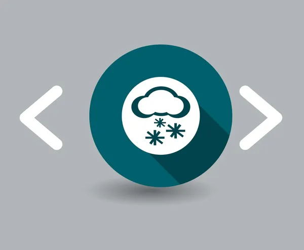 Sneeuwval pictogram — Stockvector