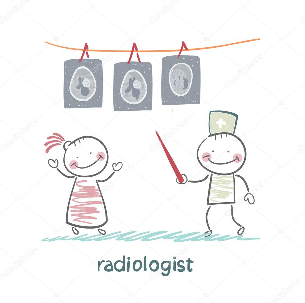Radiologist X-ray images shows the patient