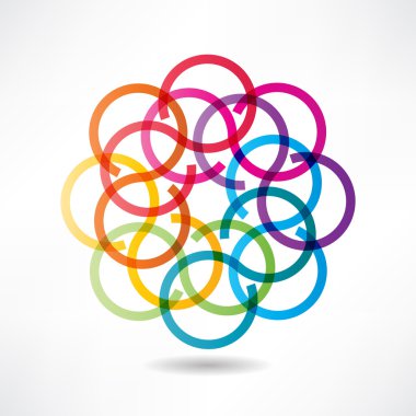soyut çok renkli daireler simgesi