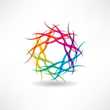 soyut çok renkli daireler simgesi