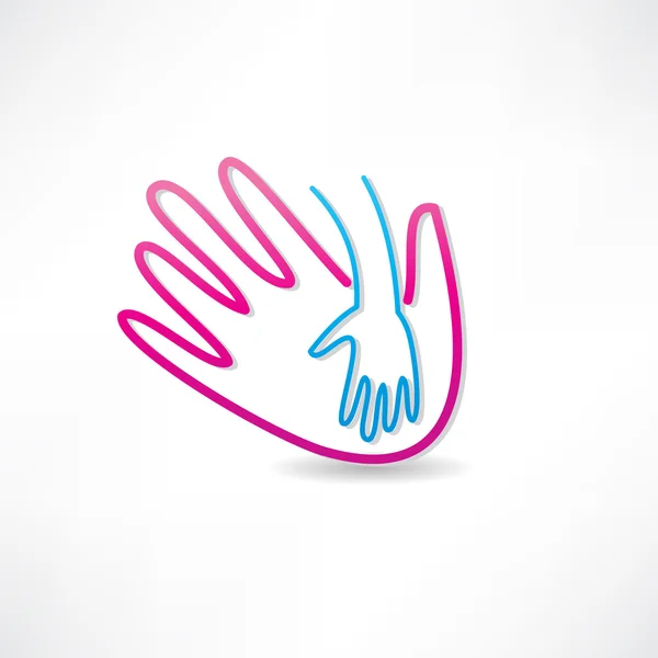 Icono de mano parental — Vector de stock