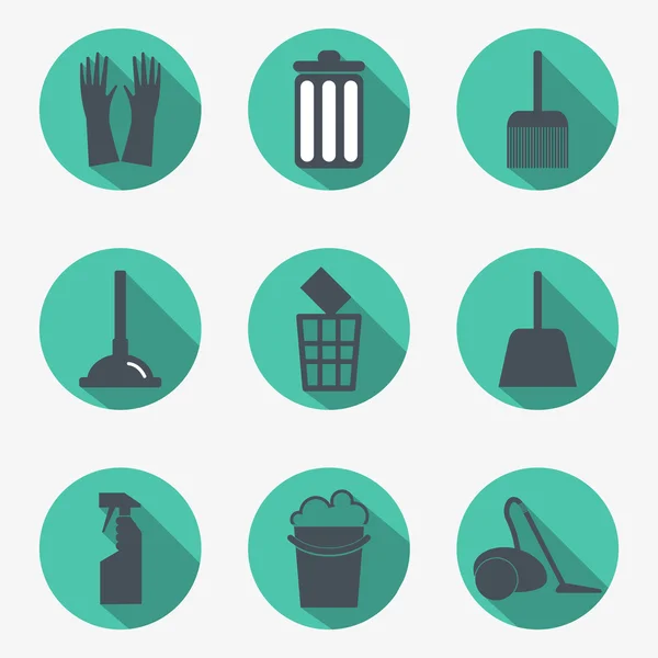 Iconos de limpieza — Vector de stock